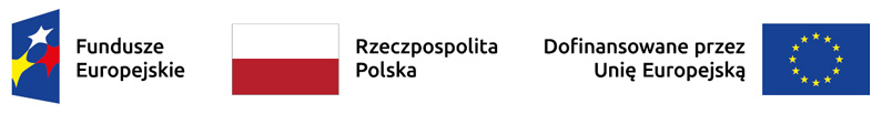 Visual identification elements: the European Funds logo, the Polish and European Union flags