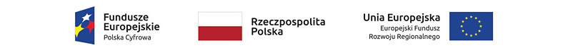 Visual identification elements: the European Funds logo, the Polish and European Union flags