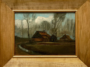 What is the story behind the wooden panel of the only Vincent van Gogh painting in Poland